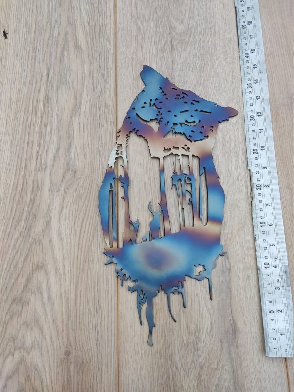 Heat Treated Metal Owl | Bird Gift | Garden Decoration | Barn Owl | Metal Owl Sculpture | Wall Art | Animal Art | Unique