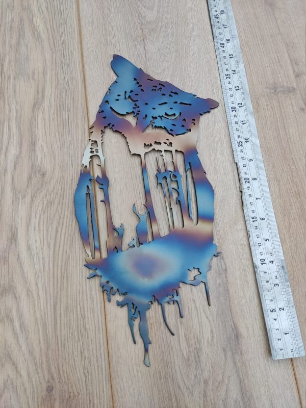 Heat Treated Metal Owl | Bird Gift | Garden Decoration | Barn Owl | Metal Owl Sculpture | Wall Art | Animal Art | Unique - Image 2